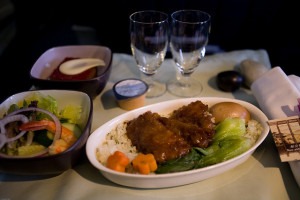 Cathay Pacific Food in Business Class